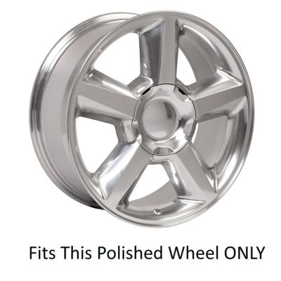 Image showing  1 Single, Chevrolet Avalanche, Silverado, Suburban, Tahoe 1500 Replica Polished Center Cap / Hubcap (9596007)