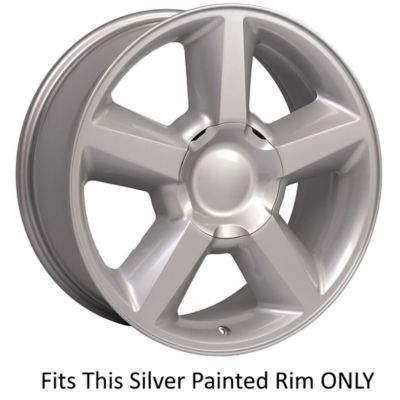 Image showing  1 Single, Chevrolet Avalanche, Silverado, Suburban, Tahoe 1500 Replica Silver Painted Center Cap / Hubcap (9597681)