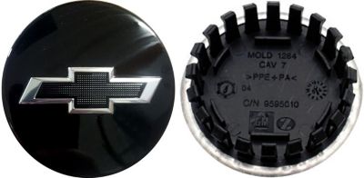 Image showing  OEM Black Center Cap/Hubcap for Chevy Blazer 2019-2024, Colorado 2021-2022, Traverse 2022-2023, 84266138/84266137