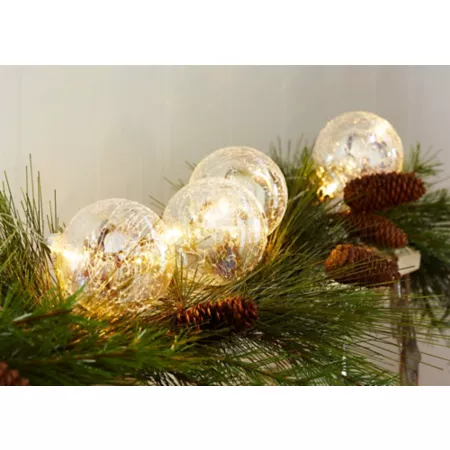 Melrose International 55 in 4-Light Indoor LED Ball Ornament Strands 2 ct Christmas String Lights