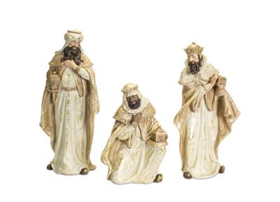 Melrose InternationalNativity Wisemen Figurines with Gold Accents (Set of 3)