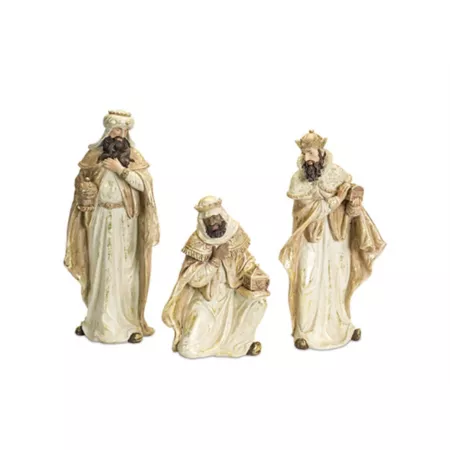 Melrose InternationalNativity Wise Men Figurines with Gold Accents (Set of 3) Christmas Kitchen & Tabletop Decor