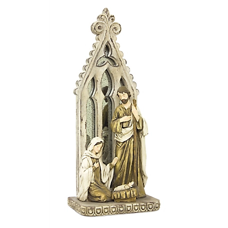 Melrose International Holy Family Nativity Arch with Gold Accents 19.25 in. H