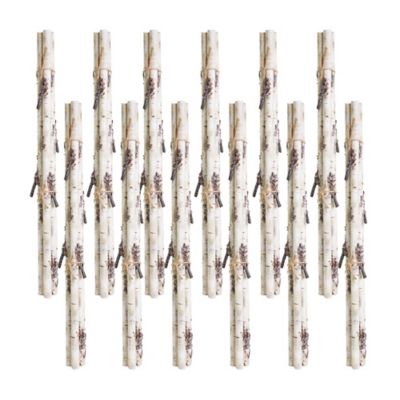 Melrose InternationalRustic Birch Log Bundle with Snowy Accents (Set of 12)