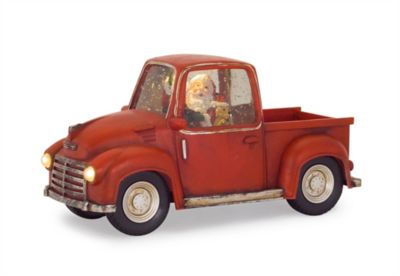Melrose International LED Snow Globe Truck with Santa 11.25 in. L
