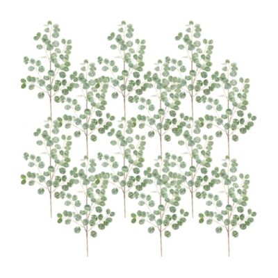 Melrose International Frosted Silver Dollar Eucalyptus Spray (Set of 12)