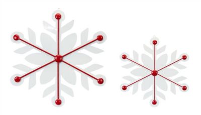 Melrose International Iron Metal Snowflake Wall Hanging (Set of 2)