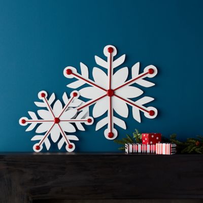Image showing  Iron Metal Snowflake Wall Hanging (Set of 2)