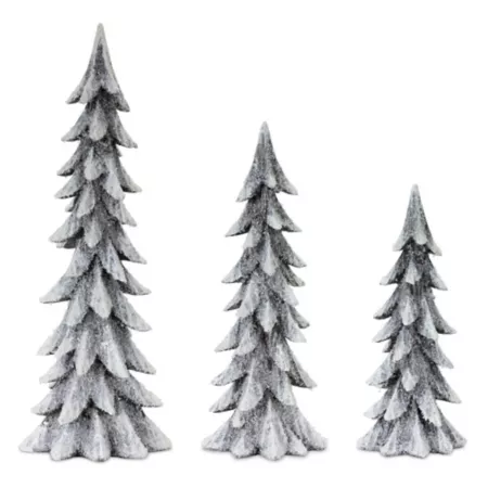 Melrose InternationalCarved Pine Decor (Set of 3) Christmas Kitchen & Tabletop Decor