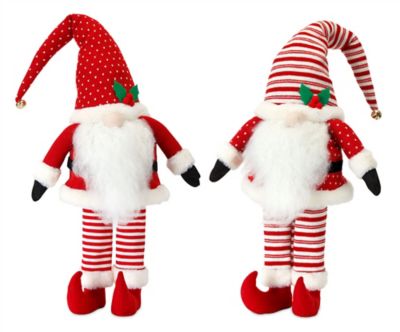 Melrose InternationalPlush Standing Holiday Elf Gnome Decor (Set of 2)