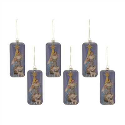 Melrose InternationalGlass Nativity Scene Ornament (Set of 6)