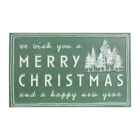 Melrose International 24" Rustic Merry Christmas Metal Sign Christmas Porch & Door Signs