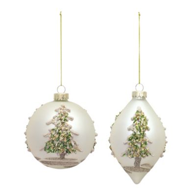Melrose International Snowman on Skis Ornament (Set of 6)