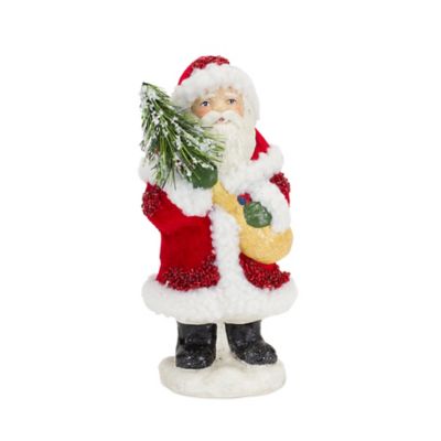 Image showing  Santa Figurine with Pine Tree and Present Accents (Set of 3)