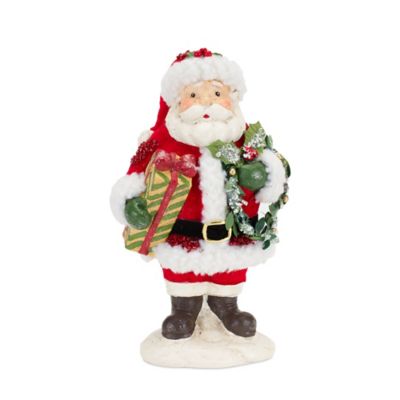 Image showing  Santa Figurine with Pine Tree and Present Accents (Set of 3)