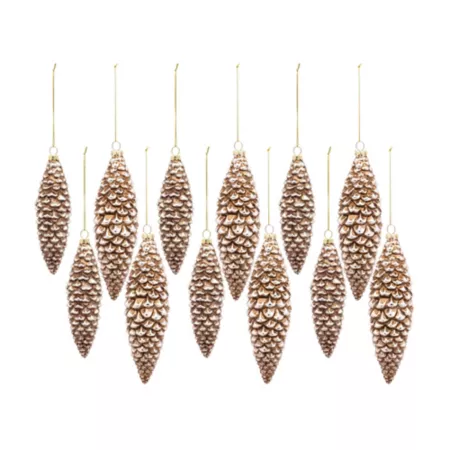 Melrose InternationalBronze Frosted Pine Cone Ornament (Set of 12) Christmas Ornaments & Tree Toppers