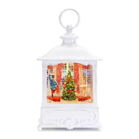 Melrose International LED Snow Globe Lantern with Nutcracker Scene 10" H Christmas Kitchen & Tabletop Decor