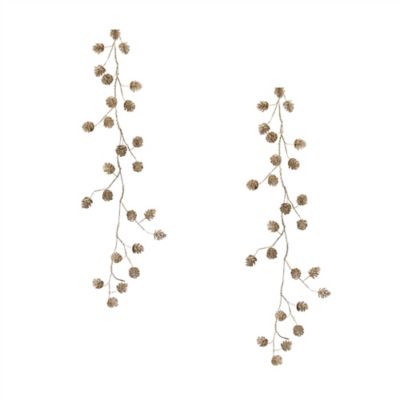 Melrose InternationalFrosted Mistletoe Garland with Berries (Set of 2)