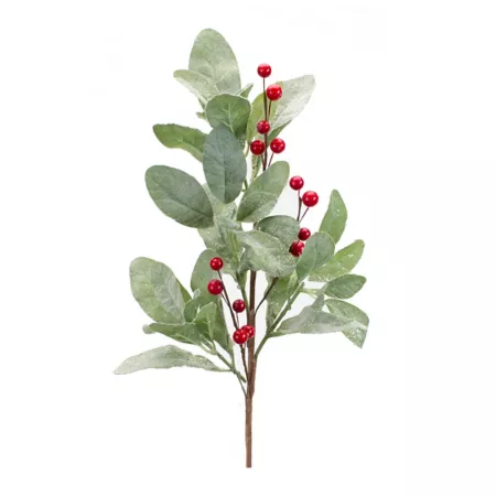 Melrose InternationalFrosted Mistletoe Spray with Berries (Set of 6) Artificial Christmas Plants