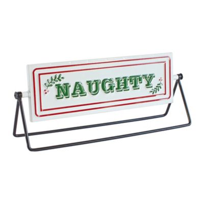 Image showing  Reversible Christmas Sentiment Metal Table Sign (Set of 2)