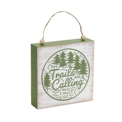 Image showing  Winter Cabin and Trails Sentiment Sign (Set of 4)