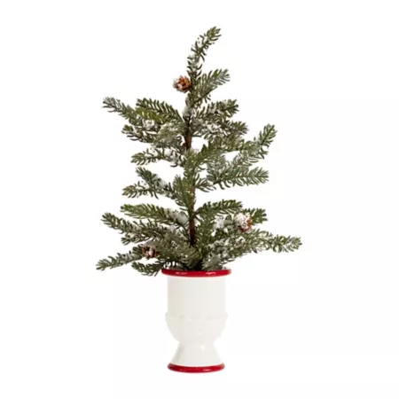 Melrose International Mini Pine with Ceramic Pot (Set of 2) Artificial Christmas Plants