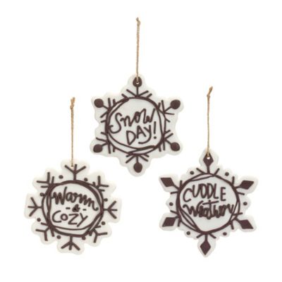 Melrose International Cut Cookie Design Snowflake Ornament (Set of 12)