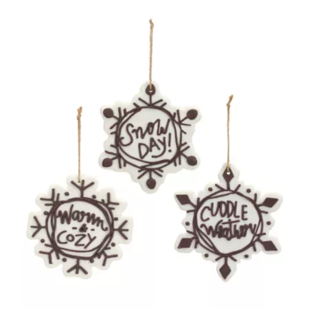 Melrose International Cookie Cut Snowflake Ornament (Set of 12) Christmas Ornaments & Tree Toppers