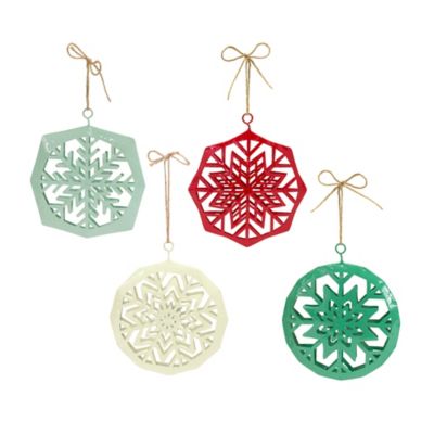 Melrose International Etched Metal Deer Ornament (Set of 12) main image 0