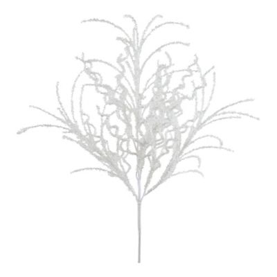 Melrose International White Glitter Twig Bush (Set of 6)