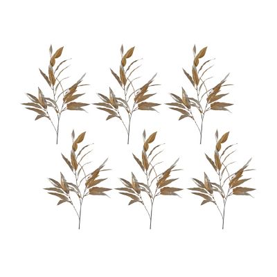 Image showing  Gold Long Blade Eucalyptus Leaf Spray (Set of 6)