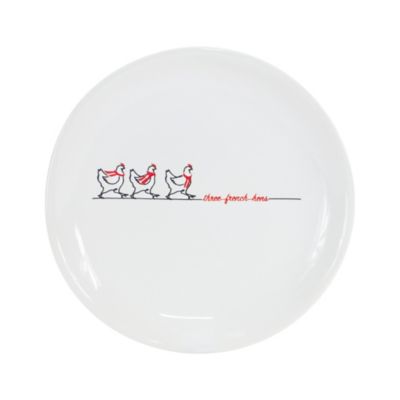 Image showing  Stoneware Three French Hens Holiday Plate (Set of 2)