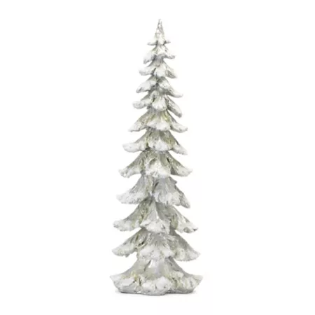 Melrose International26" H Flocked Silver Snowy Christmas Tree Decor Christmas Kitchen & Tabletop Decor