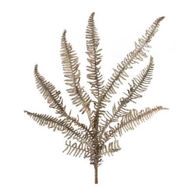 Melrose International Icy Winter Fern Spray (Set of 6), copper