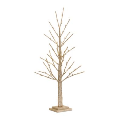 Melrose International 36 in. Pre-Lit LED Lighted Gold Twig Tree