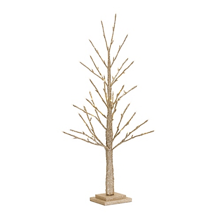 Melrose International LED Lighted Gold Twig Tree 36 in. H