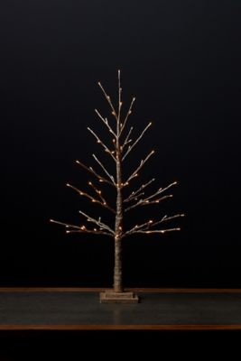 Image showing  36 in. Pre-Lit LED Lighted Gold Twig Tree