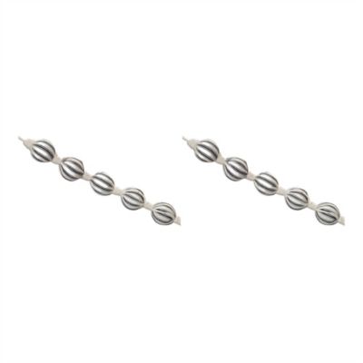 Image showing  Fabric Ball String Garland (Set of 2), Black