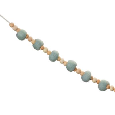 Melrose InternationalWood Beaded String Garland (Set of 2), Blue