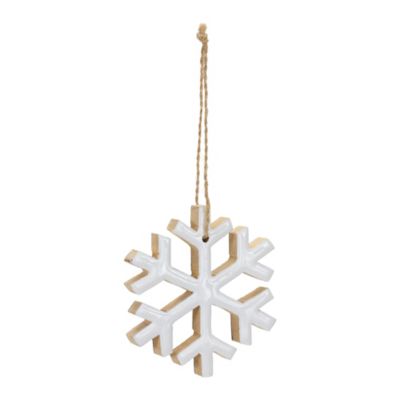 Image showing Wood Snowflake Ornament (Set of 12)