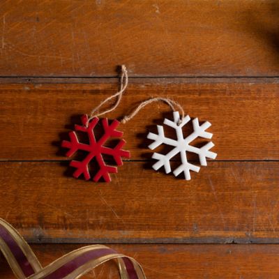 Image showing Wood Snowflake Ornament (Set of 12)