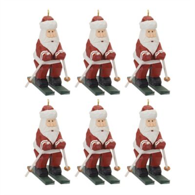 Image showing  Santa on Skis Ornament (Set of 6)