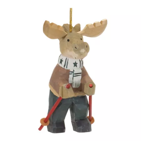 Melrose InternationalMoose on Skis (Set of 6) Christmas Ornaments & Tree Toppers