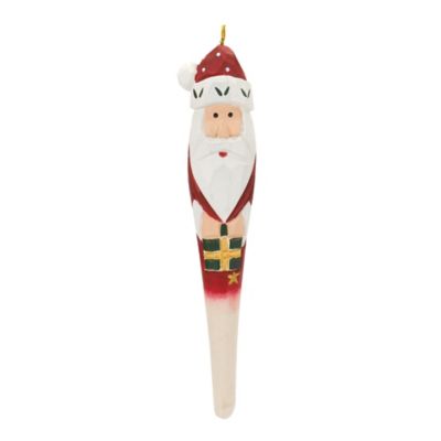 Melrose International Santa Drop Ornament (Set of 12)