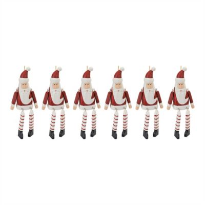 Image showing  Dangle Santa Ornament (Set of 6)