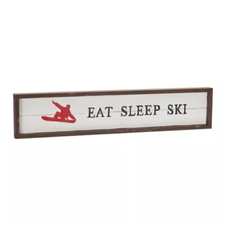 Melrose InternationalEat Sleep 23" L Ski Panel Christmas Wall Decor