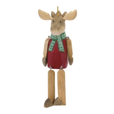 Melrose InternationalDangle Moose Ornament (Set of 6)