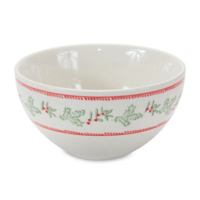 Image showing  Stoneware Mistletoe Bowl (Set of 3)