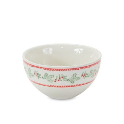 Image showing  Stoneware Mistletoe Bowl (Set of 3)