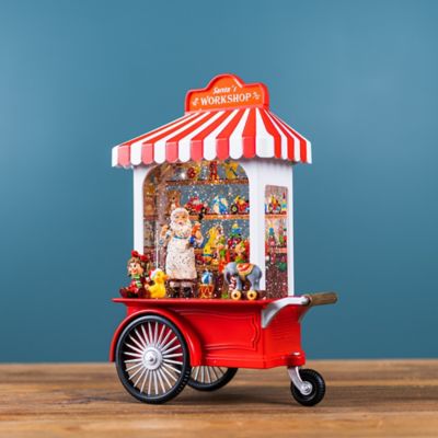 Image showing  LED Snow Globe Santa's Workshop Stand 10.75 in. H